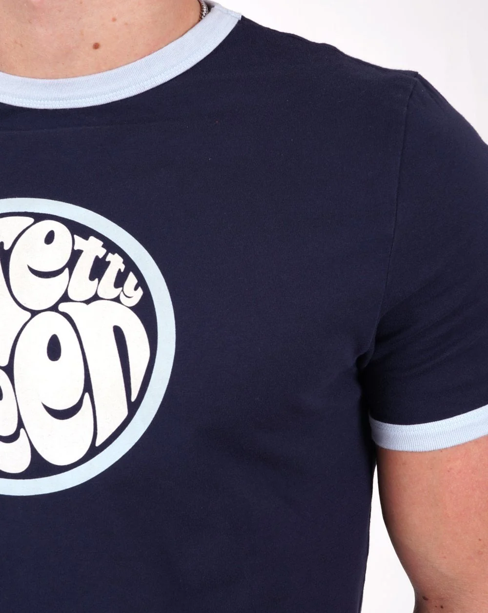 Pretty Green Tilby Print Logo T-shirt Navy - Image 3