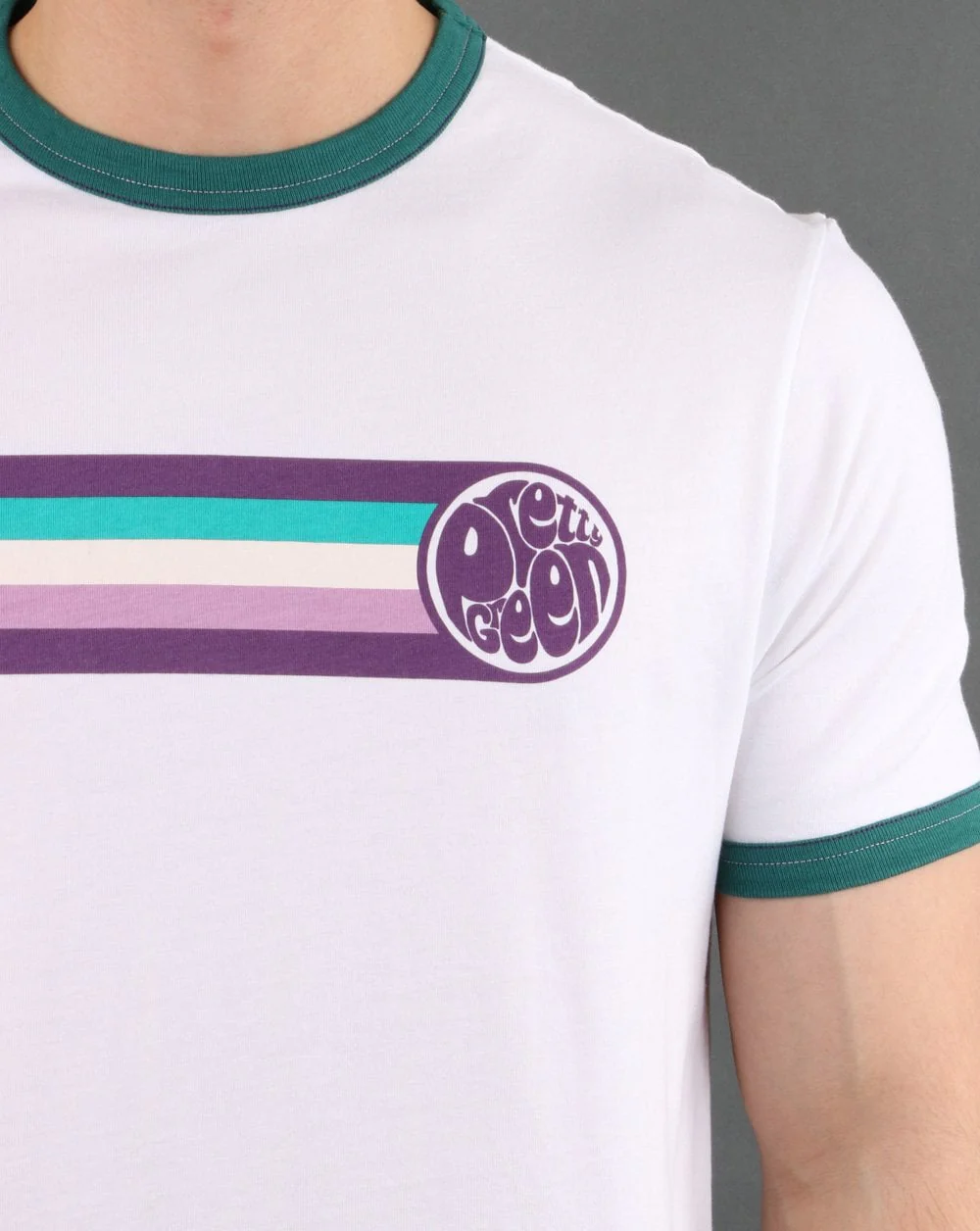 Pretty Green Timor Ringer Tee White - Image 2