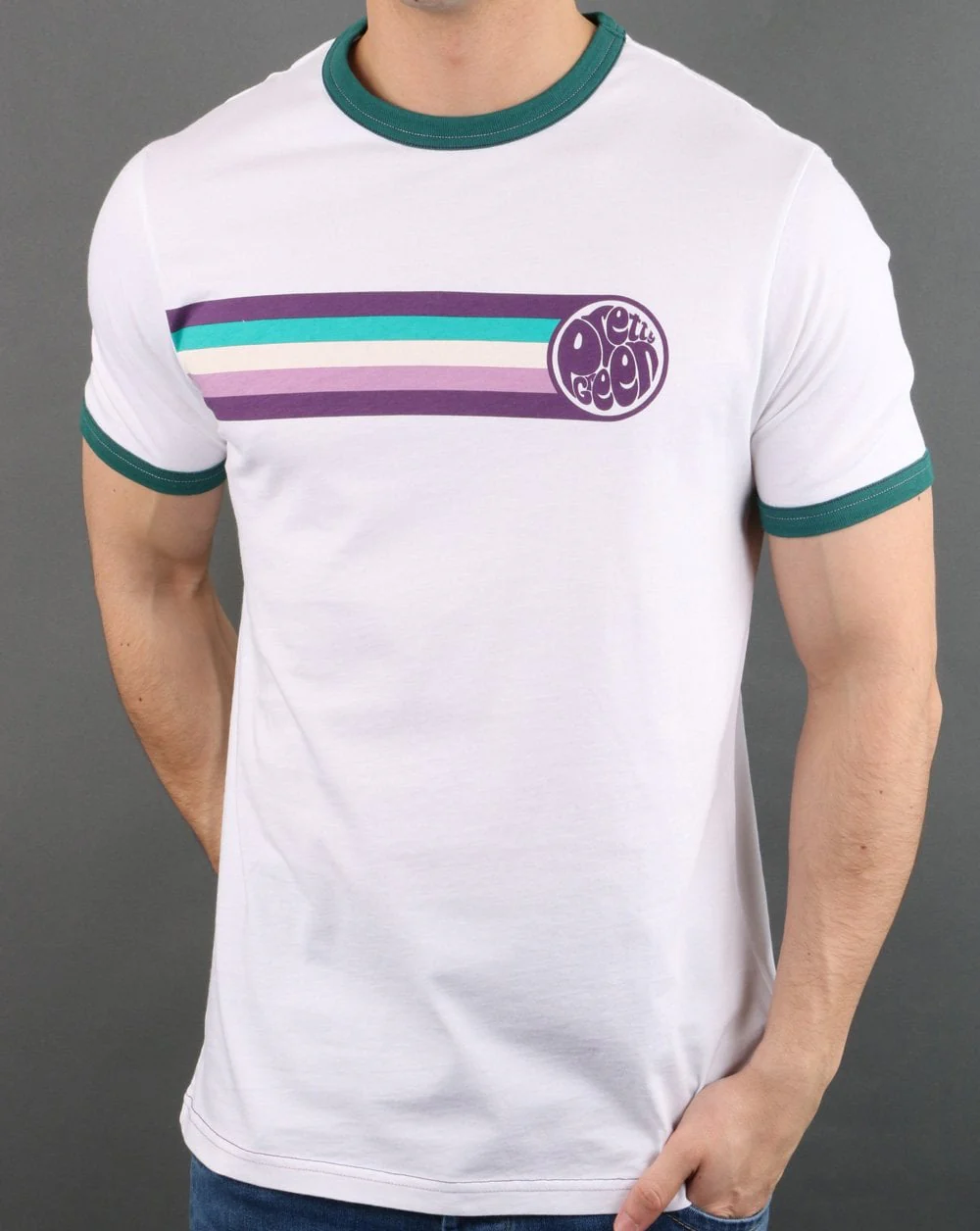 Pretty Green Timor Ringer Tee White - Image 3