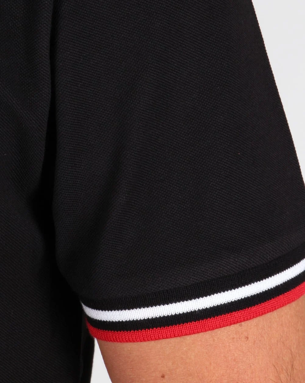 Pretty Green Tipped Polo Shirt Black - Image 3