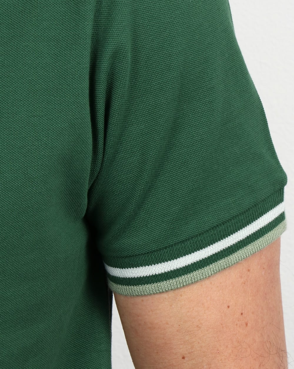 Pretty Green Tipped Polo Shirt Dark Green - Image 3