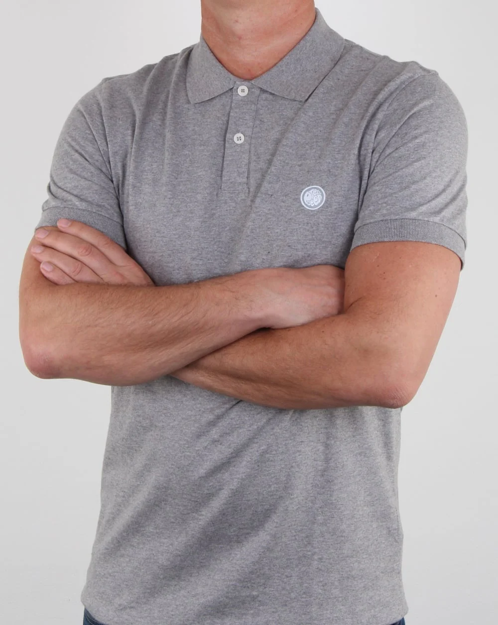 Pretty Green Tiverton Polo Shirt Grey - Image 3