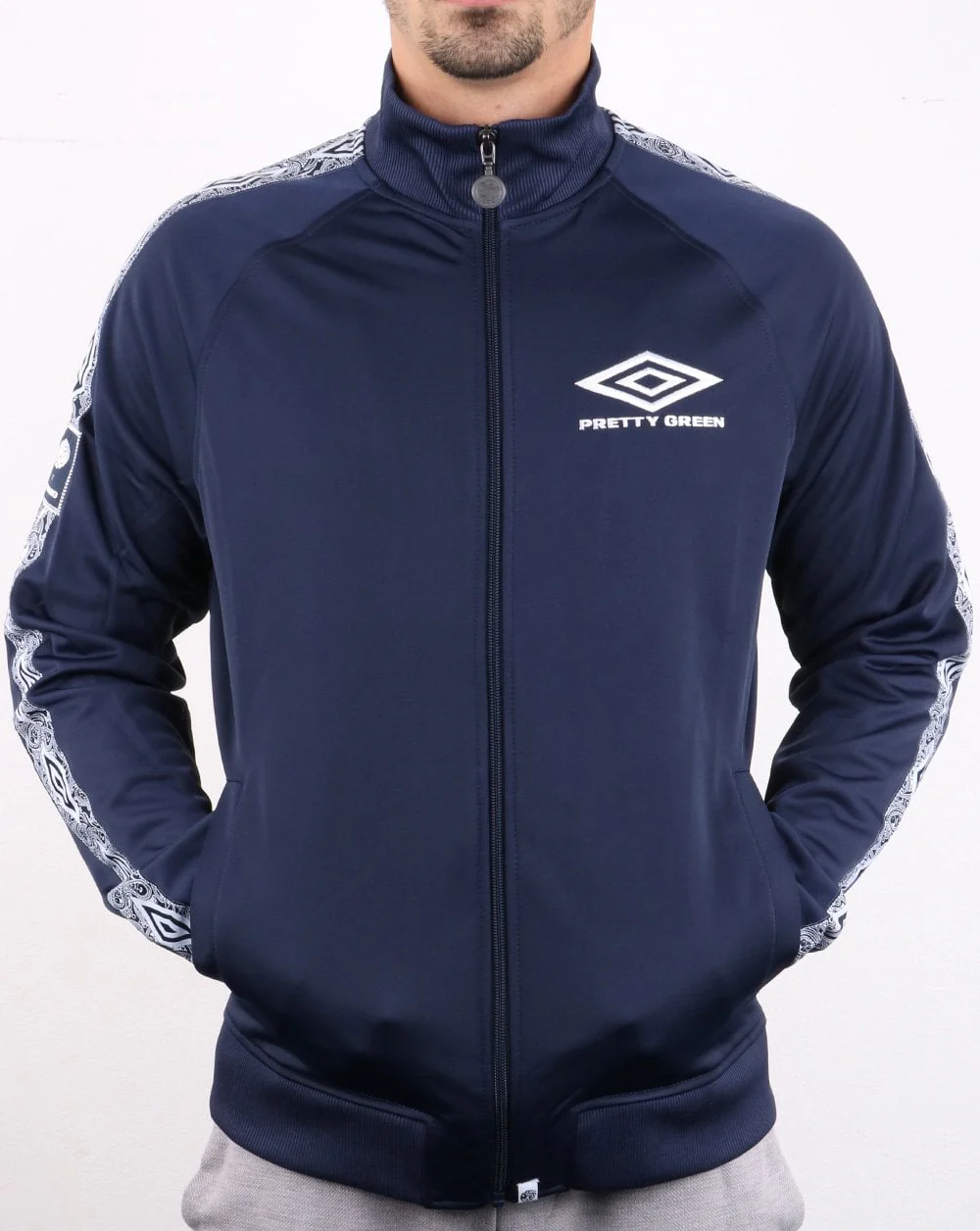 Pretty Green Umbro Track Top Navy - Image 2