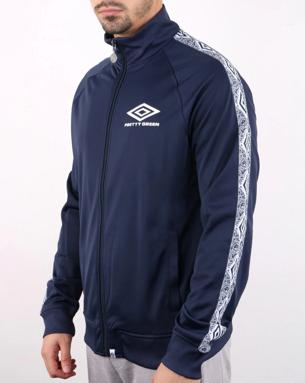 Pretty Green Umbro Track Top Navy - Image 3