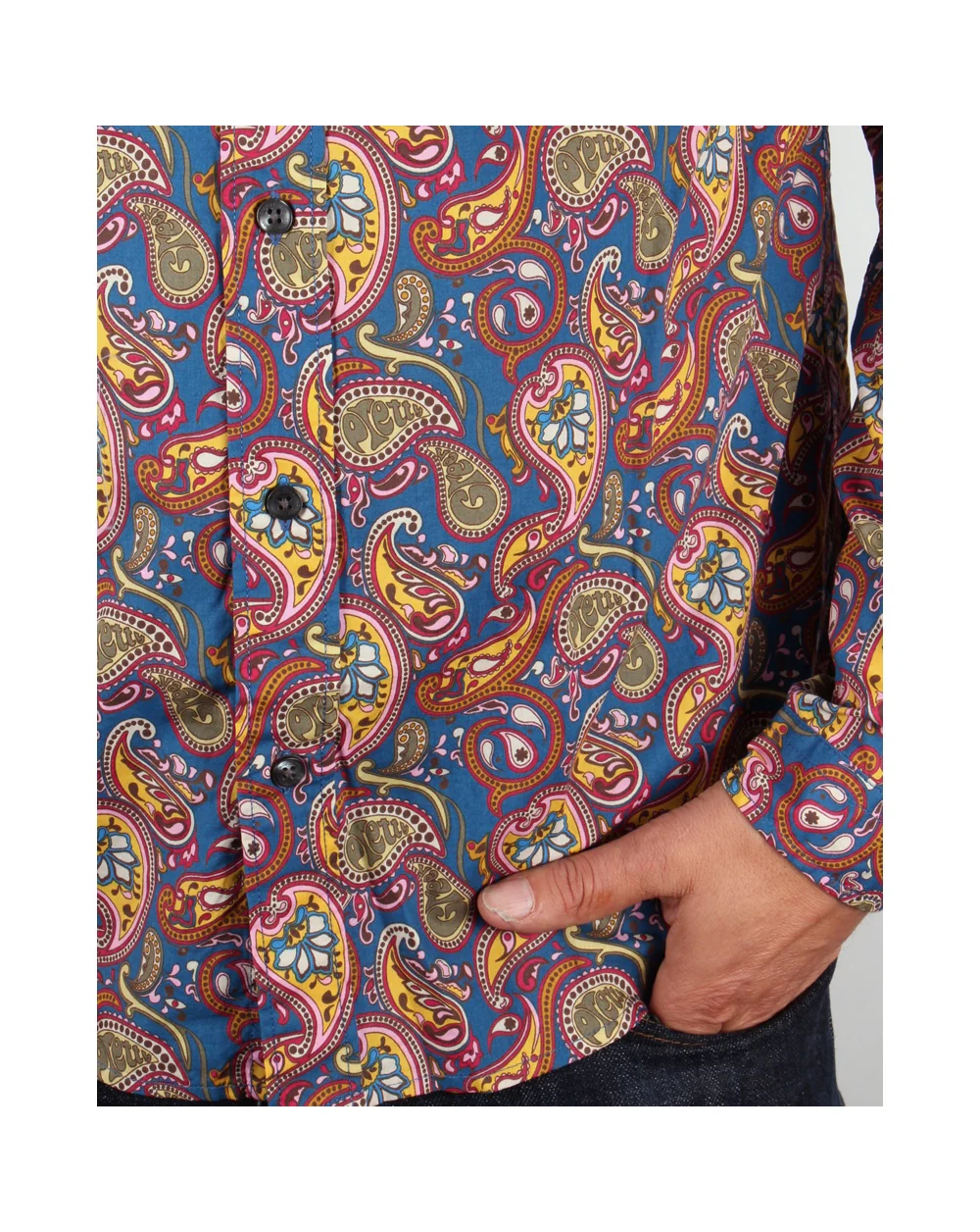 Pretty Green Vintage Paisley Shirt Multi - Image 3