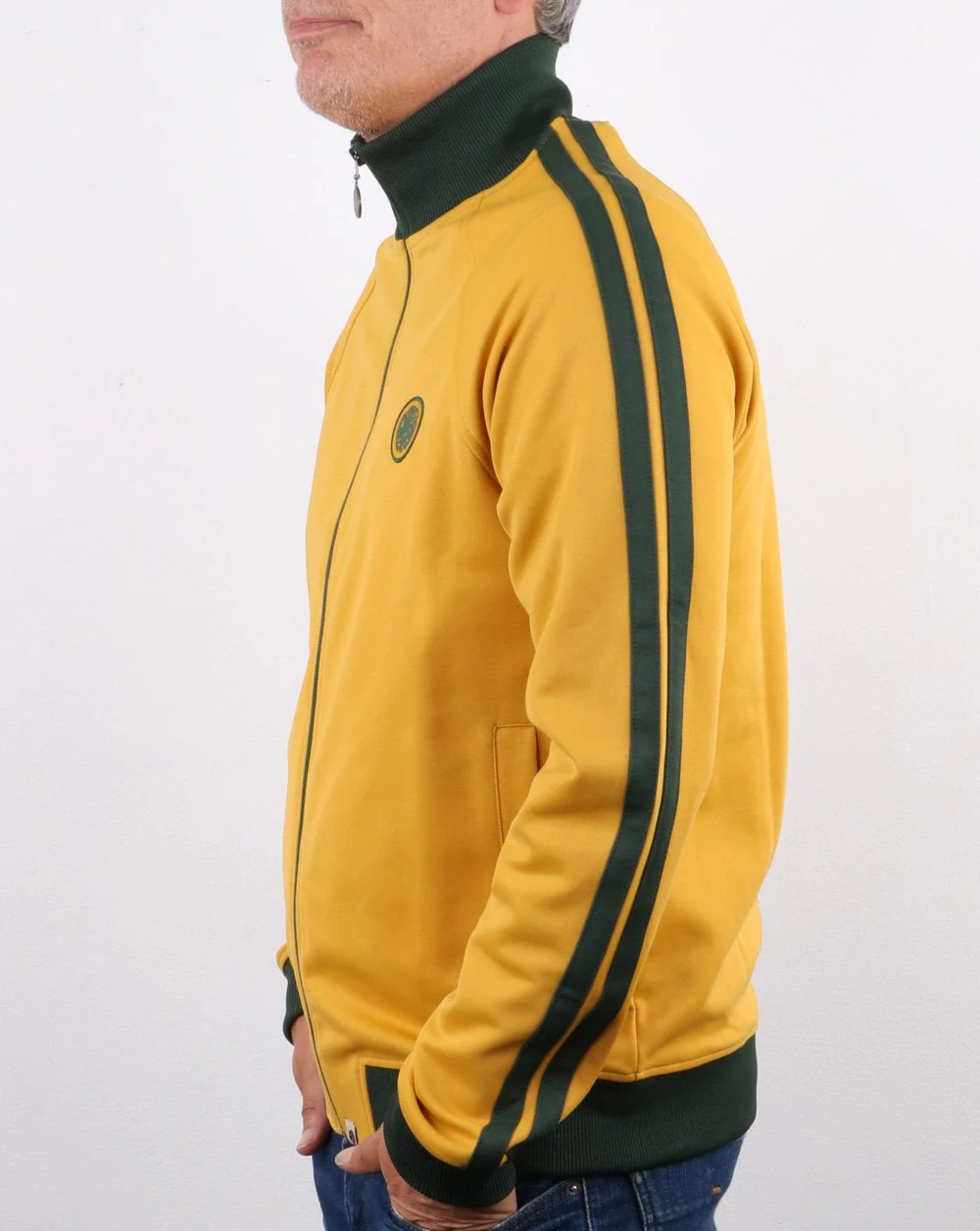 Pretty Green Waring Contrast Panel Track Top Yellow - Image 3