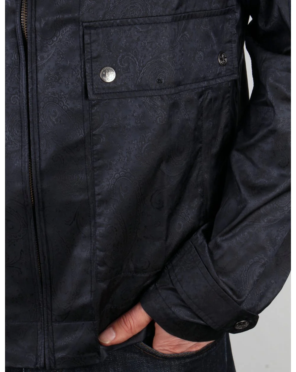 Pretty Green Wren Paisley Jacket Navy - Image 4
