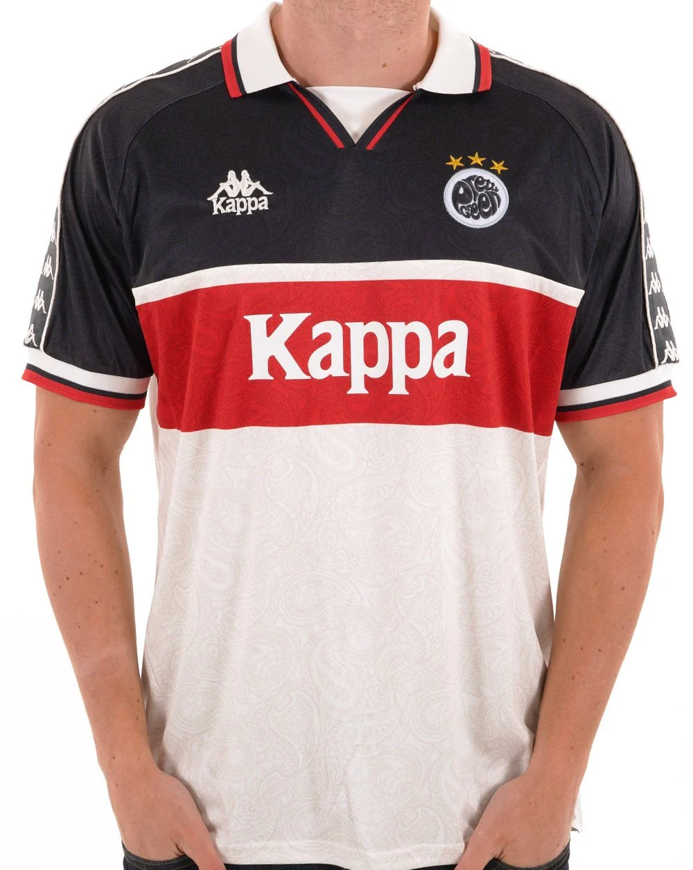 Pretty Green X Kappa Maine Road Football Top White - Image 3