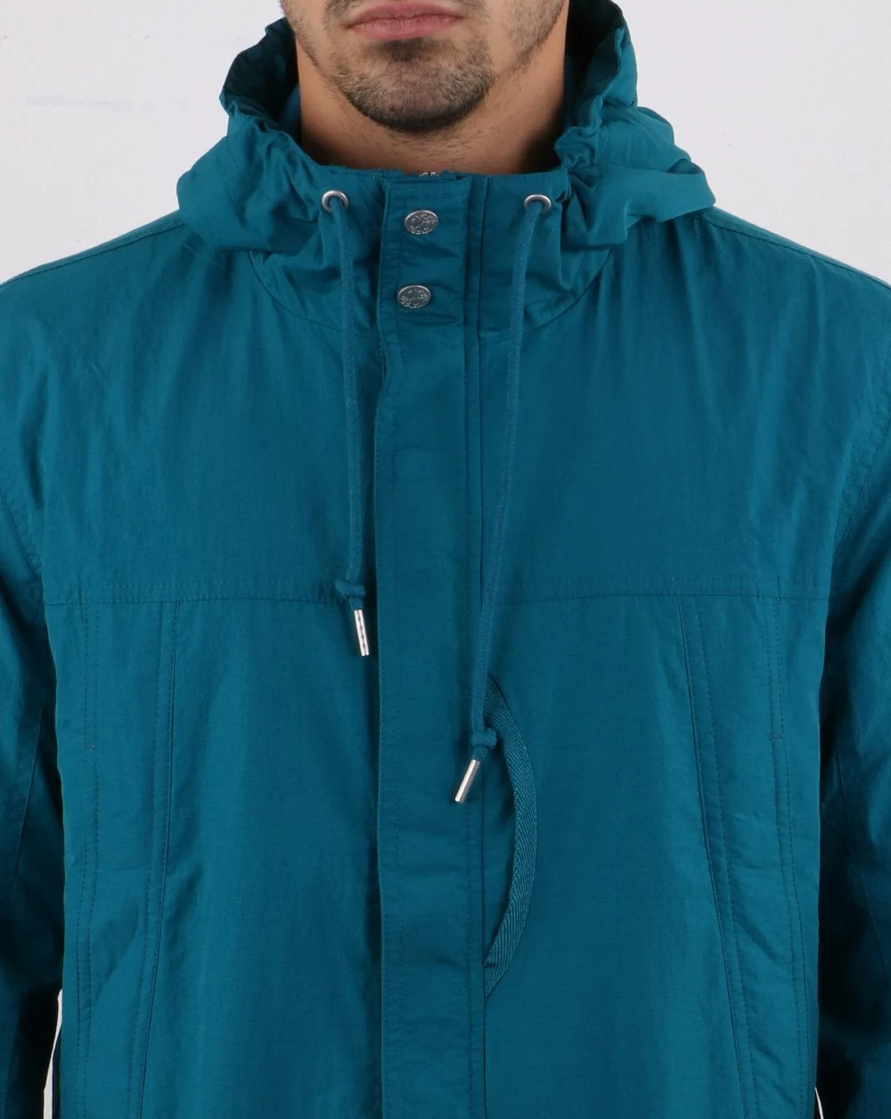 Pretty Green Zip Through Hooded Jacket Blue - Image 2