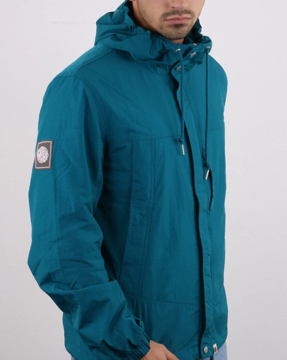 Pretty Green Zip Through Hooded Jacket Blue - Image 3
