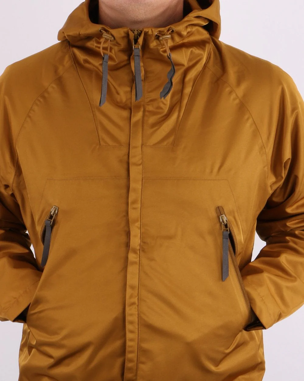 Pretty Green Zip Through Seam Sealed Jacket Tan - Image 2
