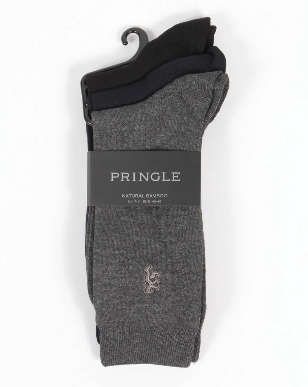 Pringle Eckford Plain Socks Black/Navy/Grey