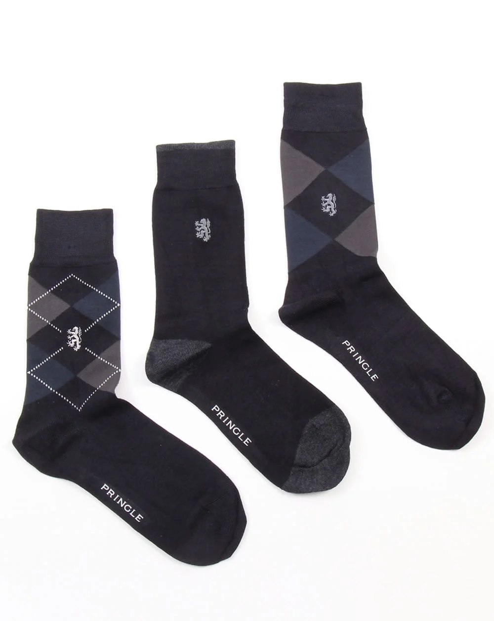 Pringle Waverley Argyle Socks Navy - Image 2
