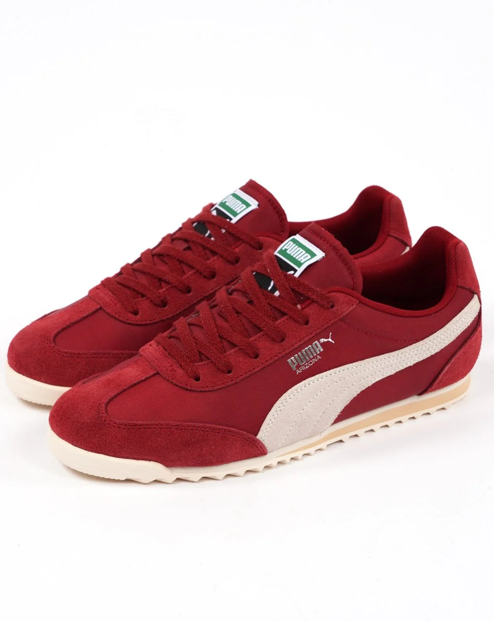 Puma Arizona Nylon Trainers Deep Red Off White - Image 5