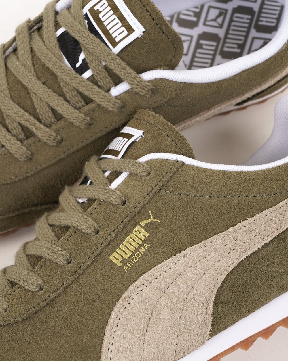 Puma Arizona SD Trainers Khaki Green - Image 3