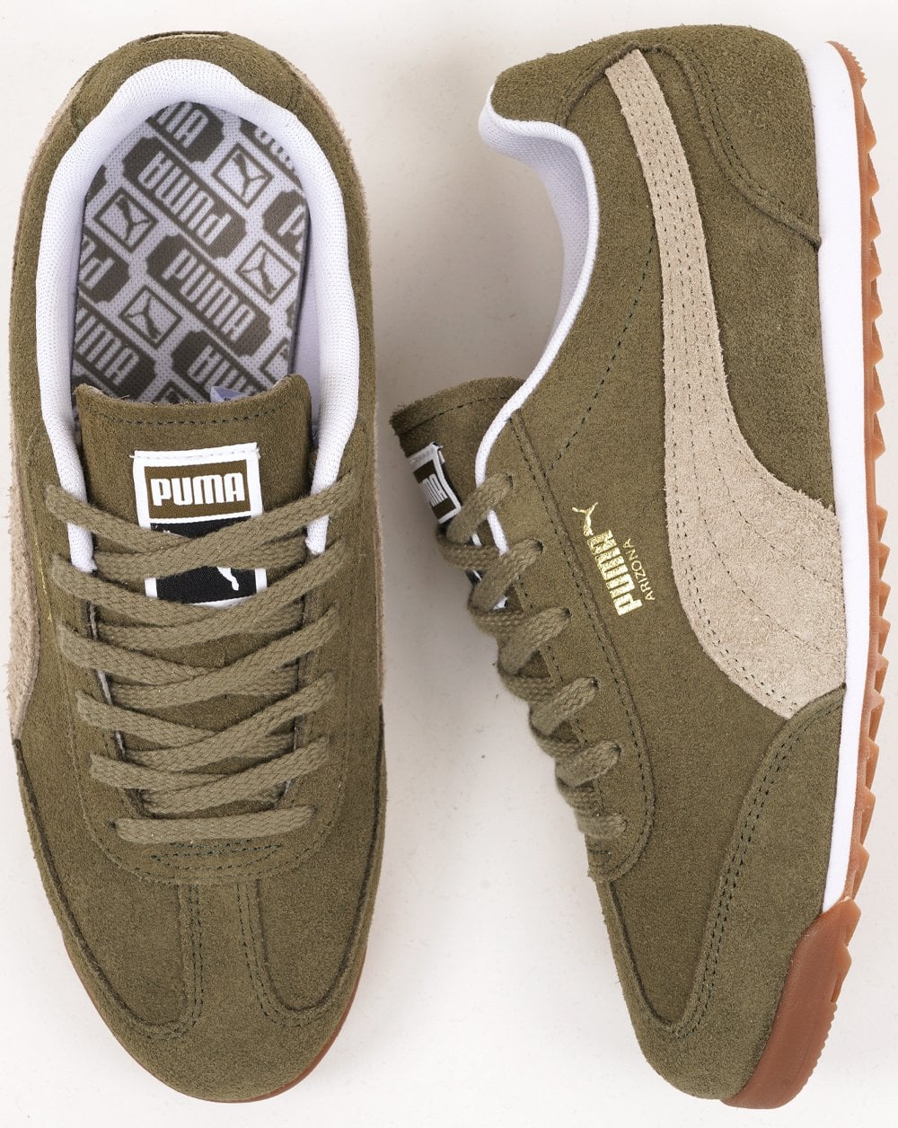 Puma Arizona SD Trainers Khaki Green - Image 4