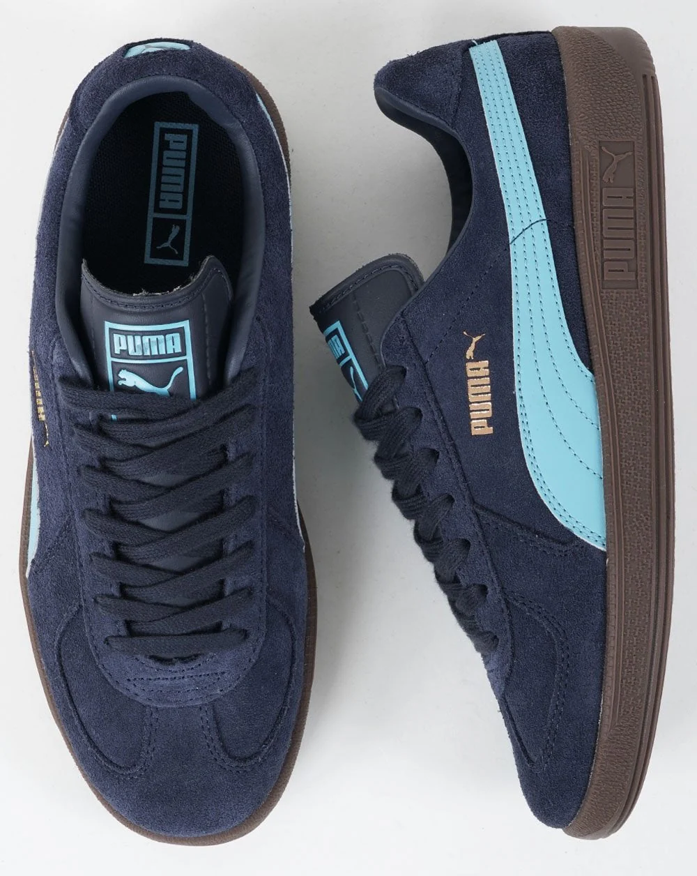 Puma Army Suede Trainer Navy/Aqua Blue
