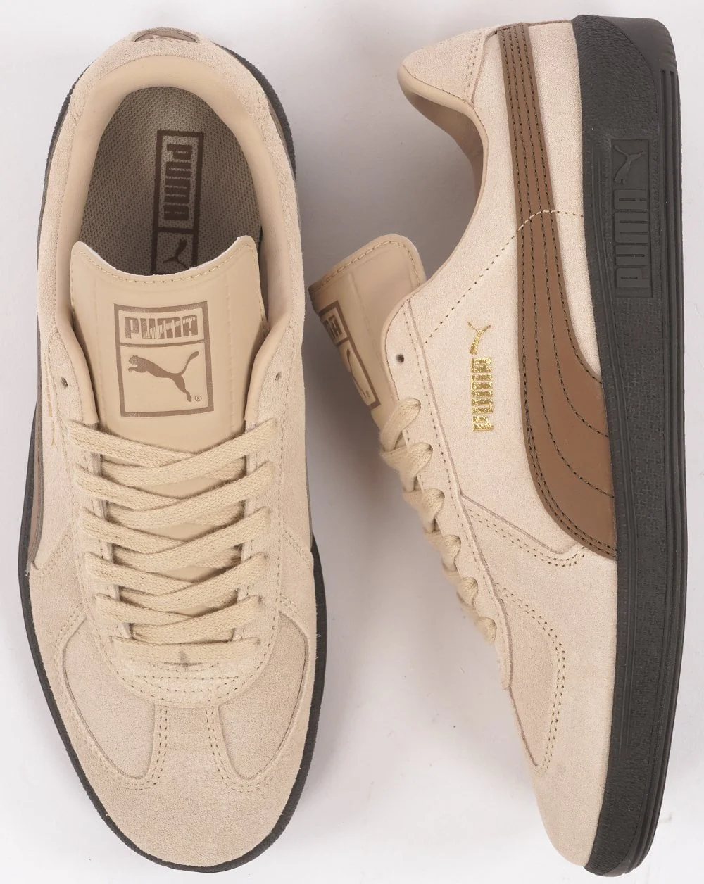 Puma Army Suede Trainer Stone Dk Tan - Image 4