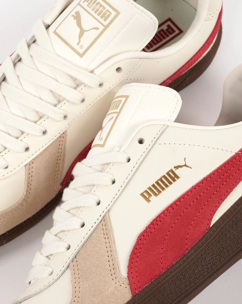 Puma Army Trainer Off White/Stone/Red - Image 3