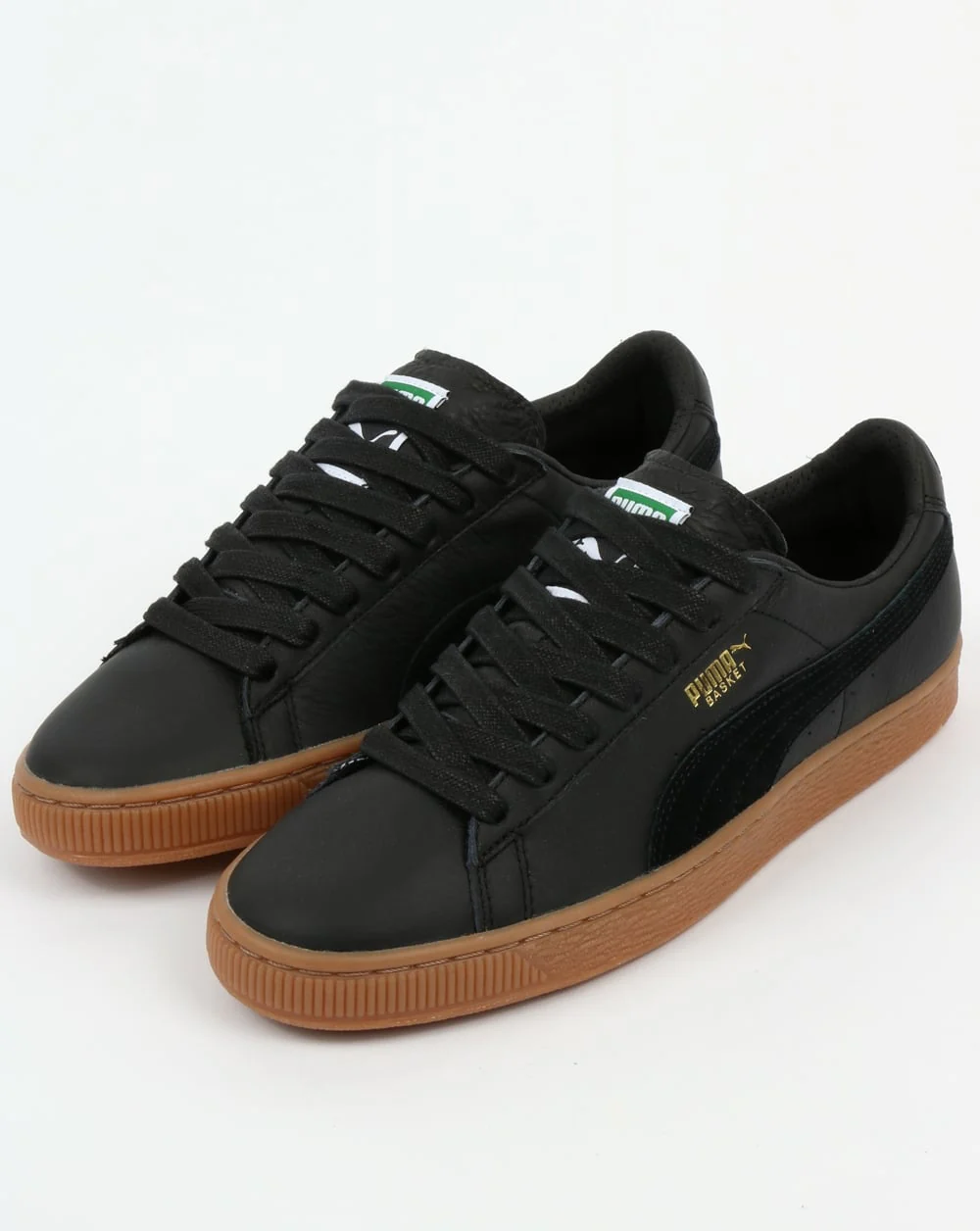 Puma Basket Classic Gum Deluxe Trainers Black - Image 3