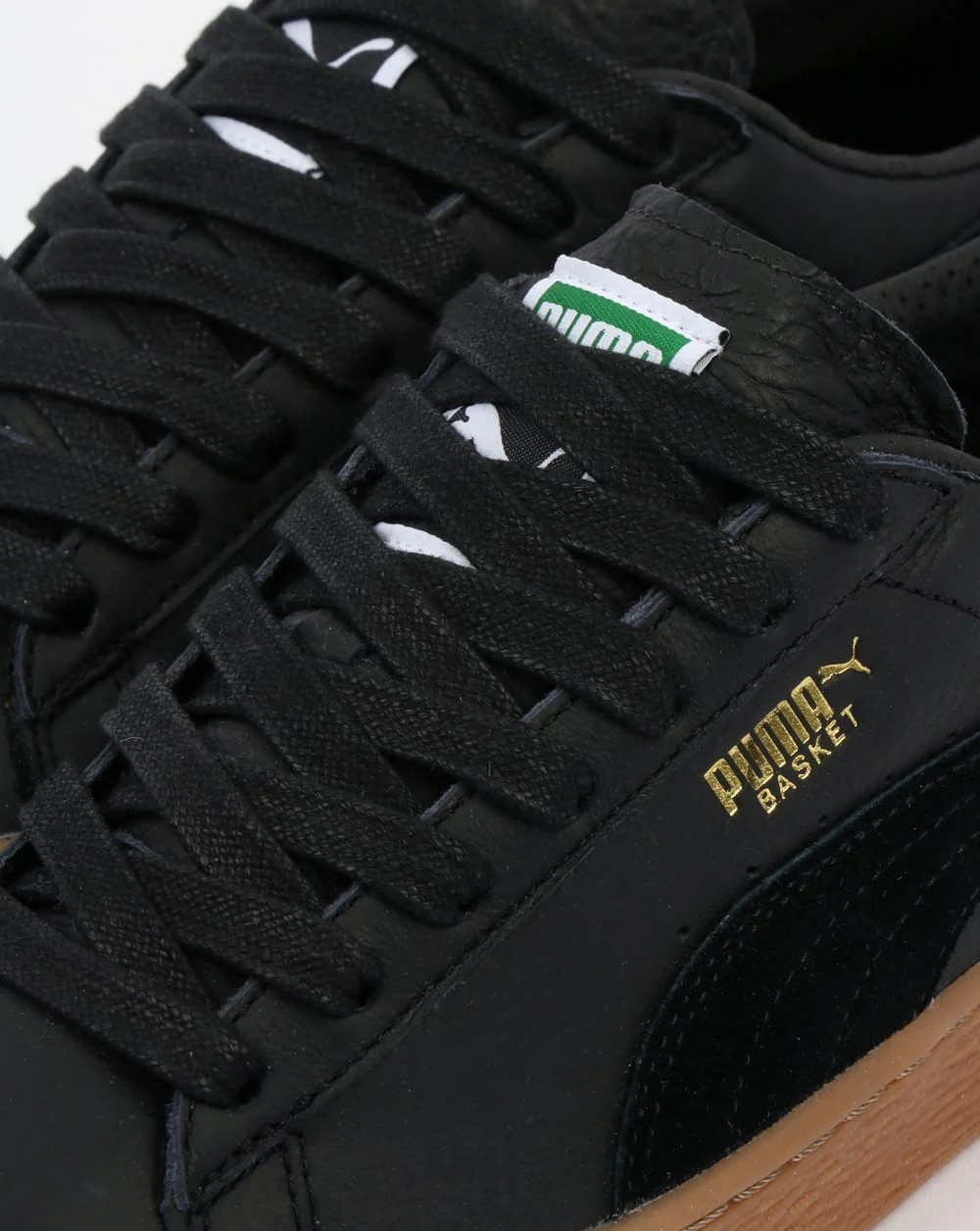 Puma Basket Classic Gum Deluxe Trainers Black - Image 4
