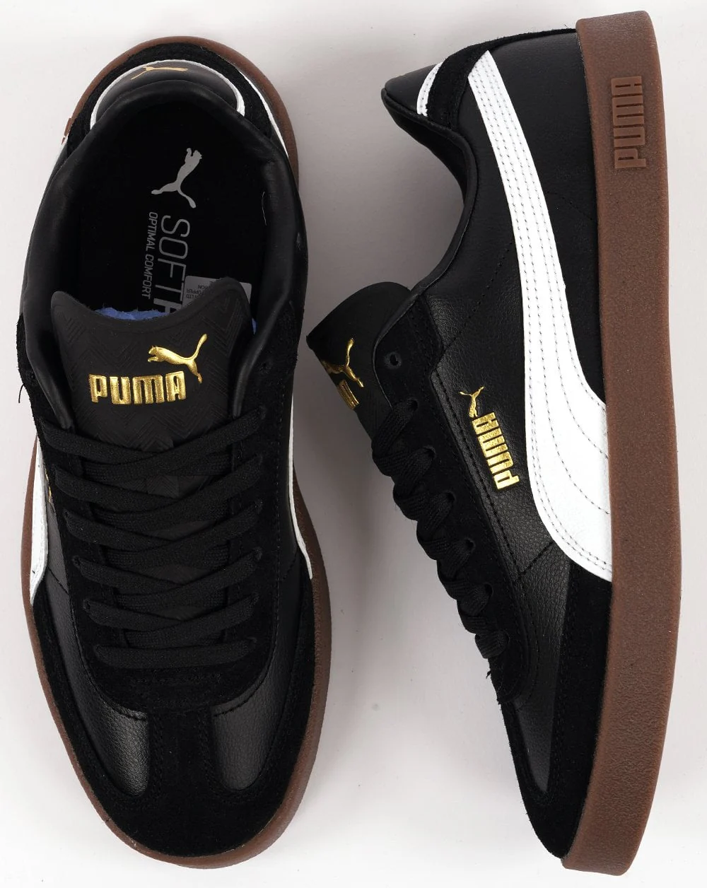 Puma Club II Era F-Ball Trainers Black - Gold - Image 4