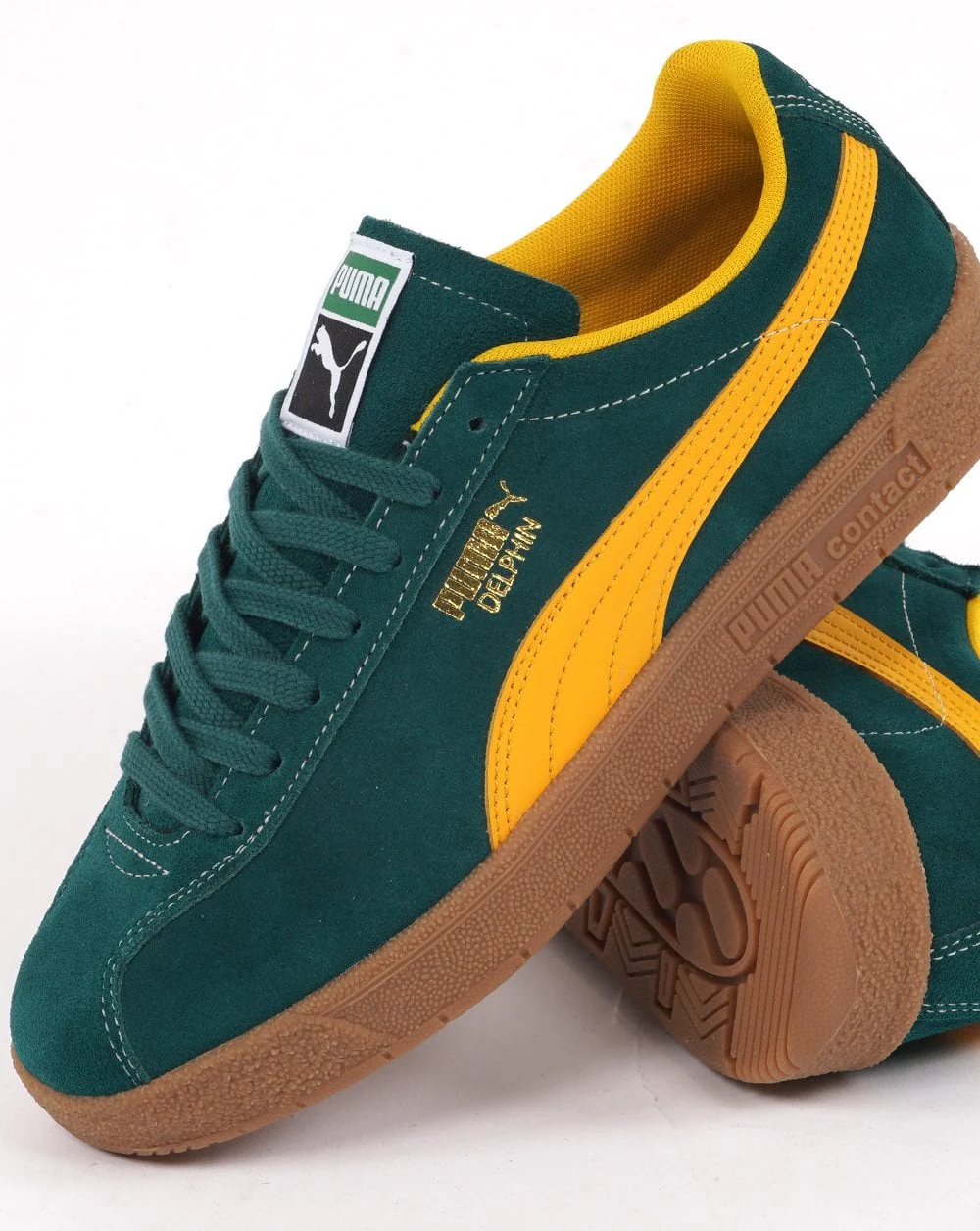 Puma Delphin Trainer Dark Green/Yellow - Image 3