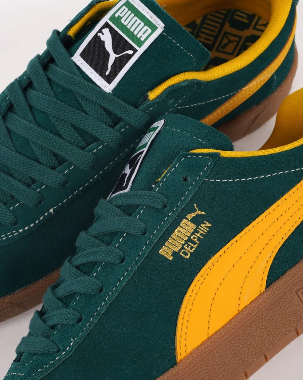 Puma Delphin Trainer Dark Green/Yellow - Image 4