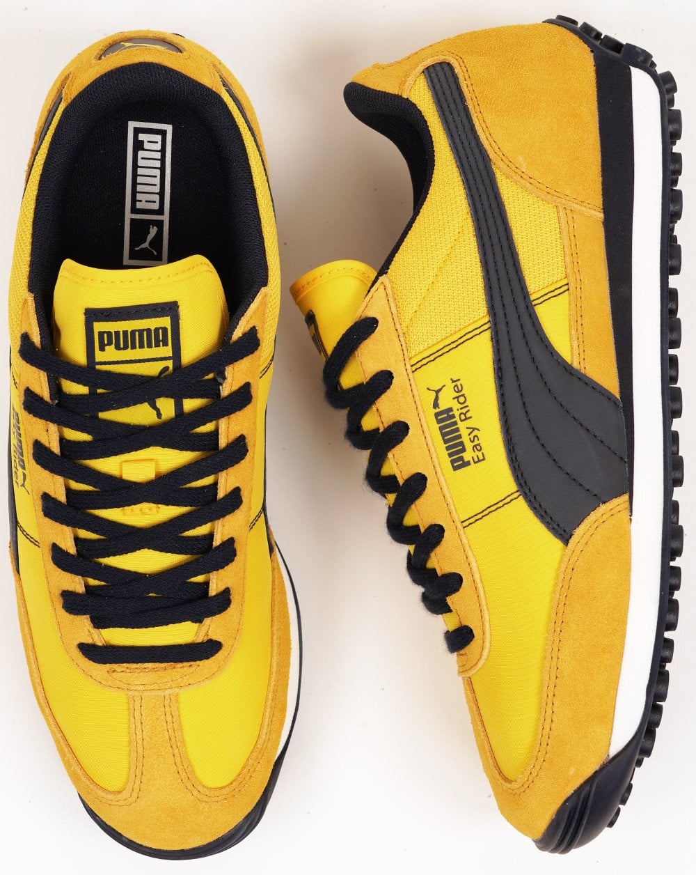 Puma Easy Rider Trainers Yellow Dark Navy - Image 4