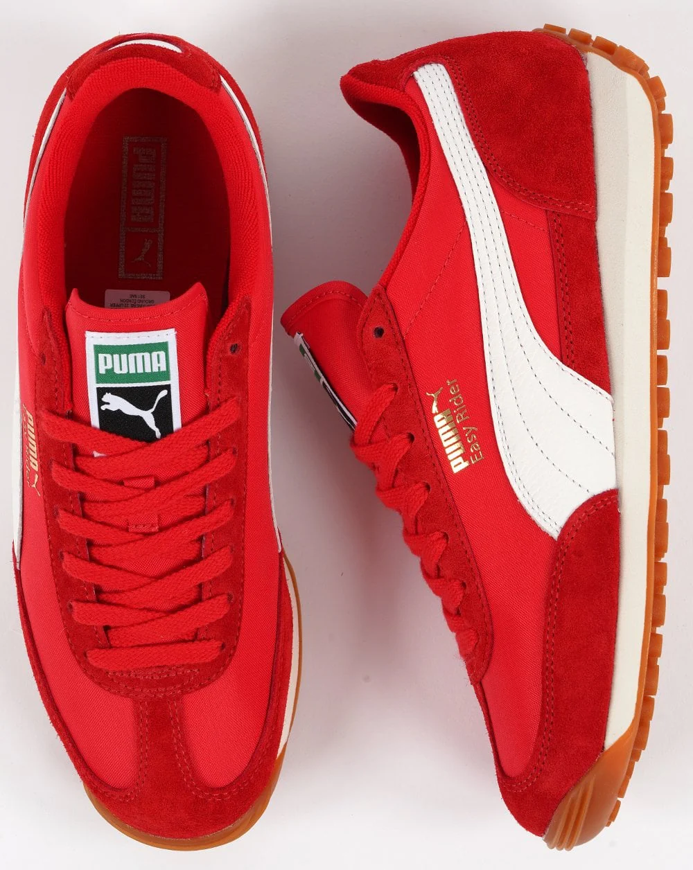 Puma Easy Rider Vintage Trainers Red White - Image 2