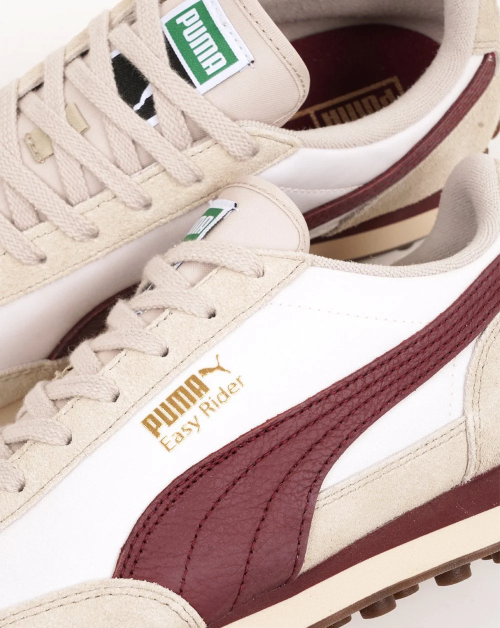 Puma Easy Rider Vintage Trainers White/Burgundy - Image 3