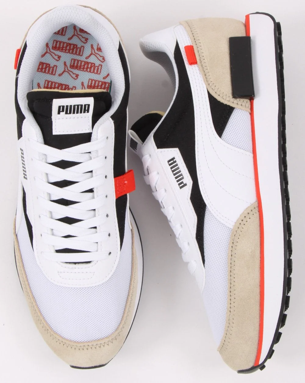Puma Future Rider Core Trainers White/Black - Image 2