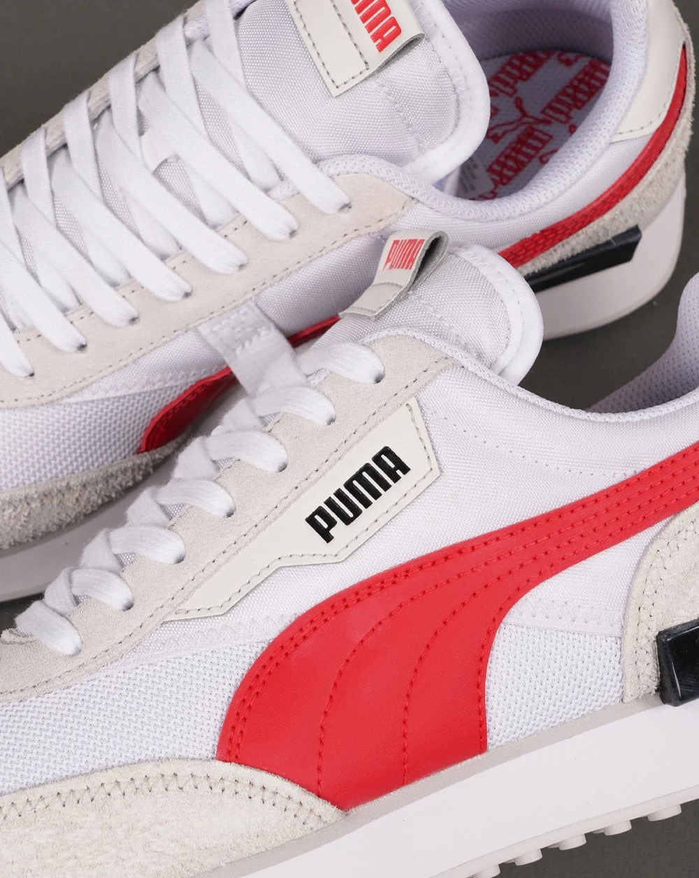 Puma Future Rider Trainers White Red - Image 3