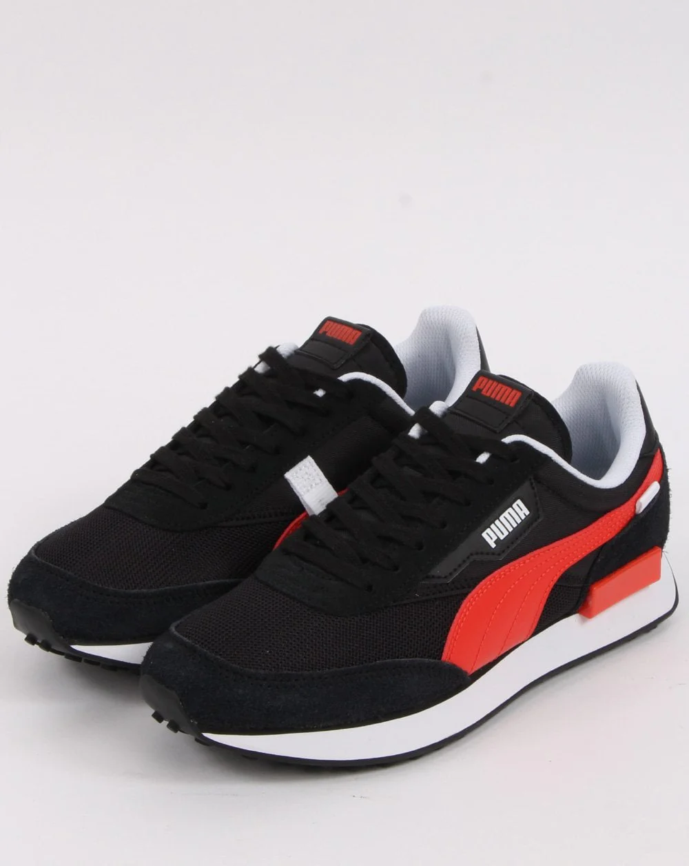 Puma Future Rider Vintage Trainers Black/Red - Image 3