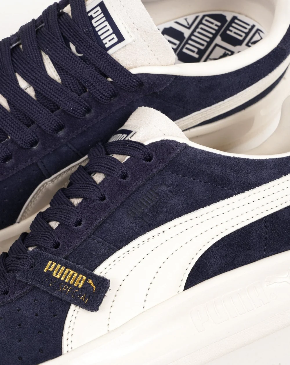 Puma GV Special Suede Trainers Navy - Vintage White - Image 4