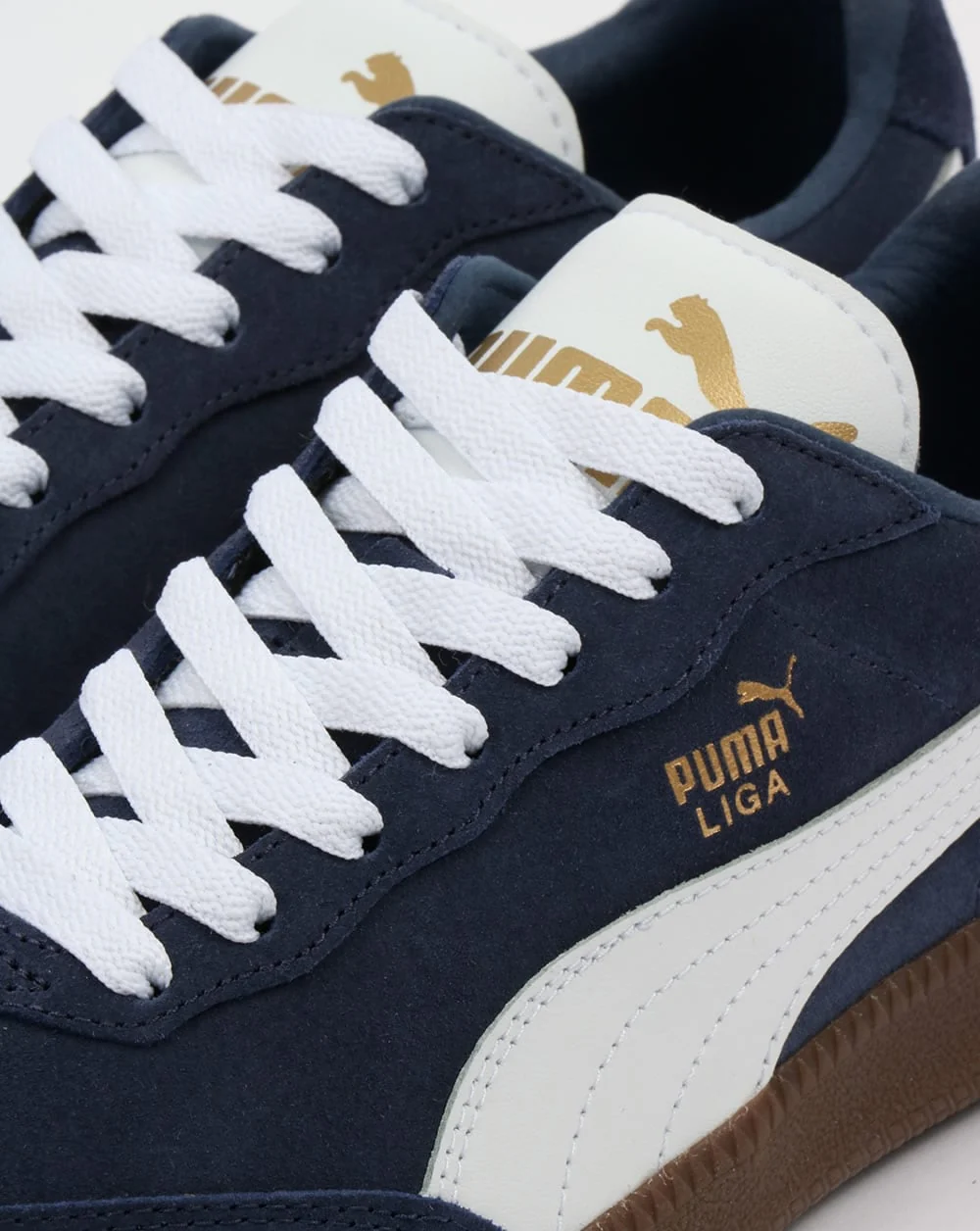 Puma Liga Suede Trainers Navy/White - Image 3