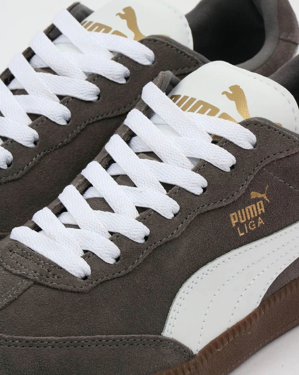 Puma Liga Suede Trainers Steel Grey/White - Image 2