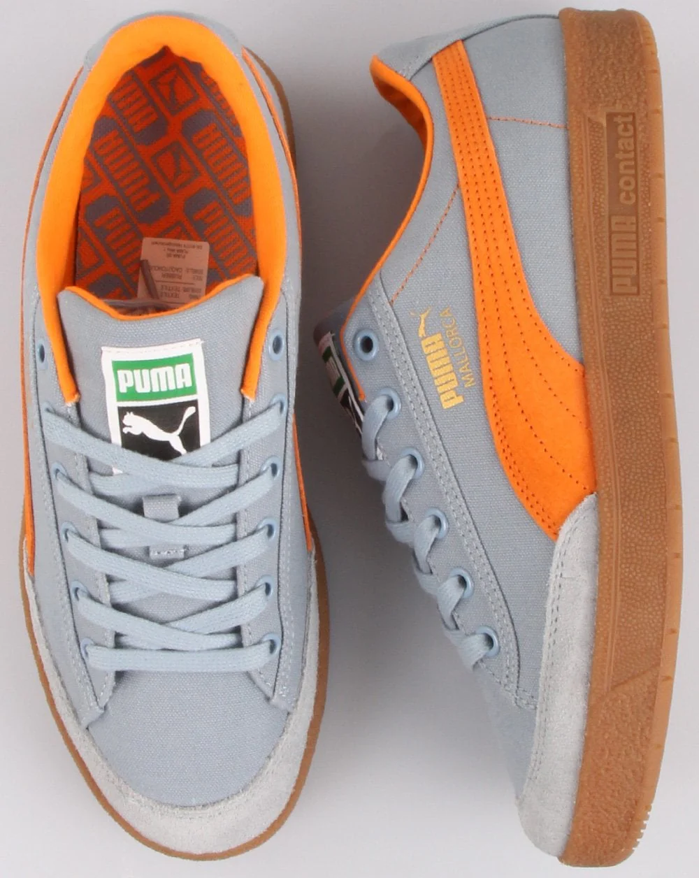 Puma Mallorca Trainer Blue Grey/Orange - Image 3