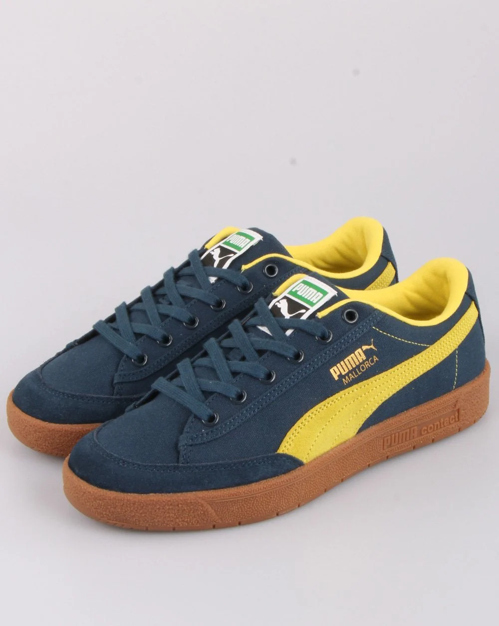 Puma Mallorca Trainer Navy/Fluro Yellow - Image 3
