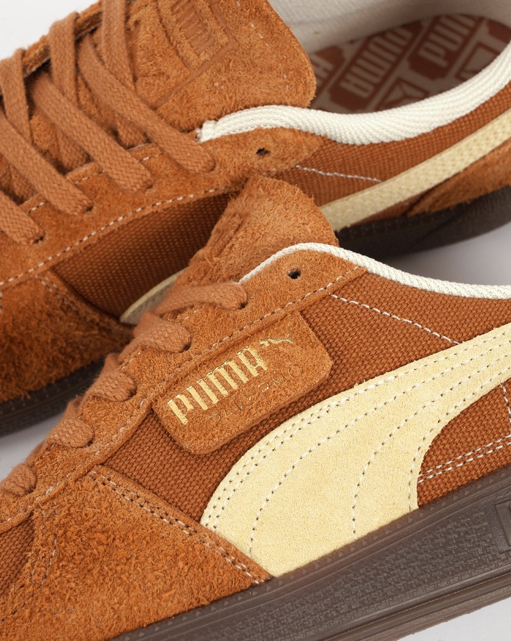 Puma Palermo Vintage Trainers Caramel Vanilla Gum - Image 3