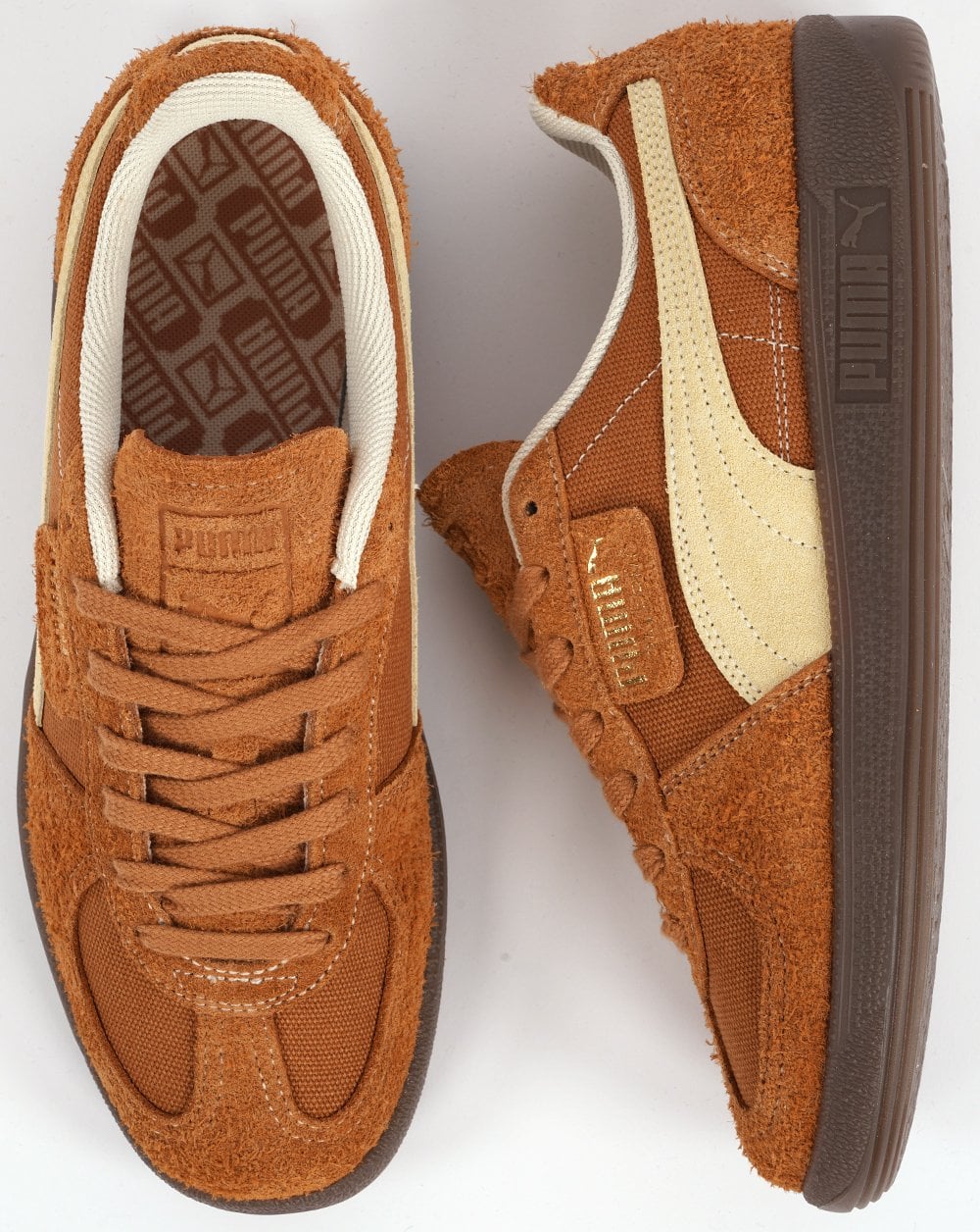 Puma Palermo Vintage Trainers Caramel Vanilla Gum - Image 4