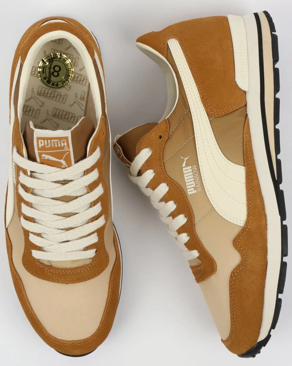 Puma Rainbow OG Trainers Golden Brown/Pebble - Image 2