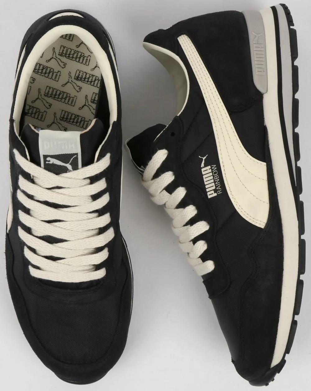 Puma Rainbow SC Trainers Black/Whisper White - Image 2