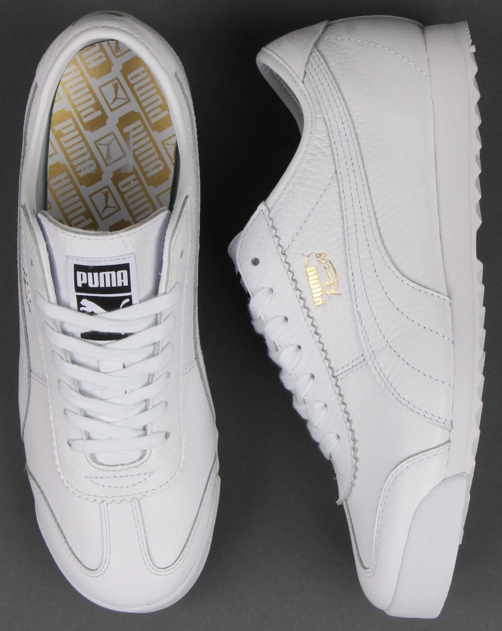 Puma Roma 68 Vintage Leather Trainer White - Image 2