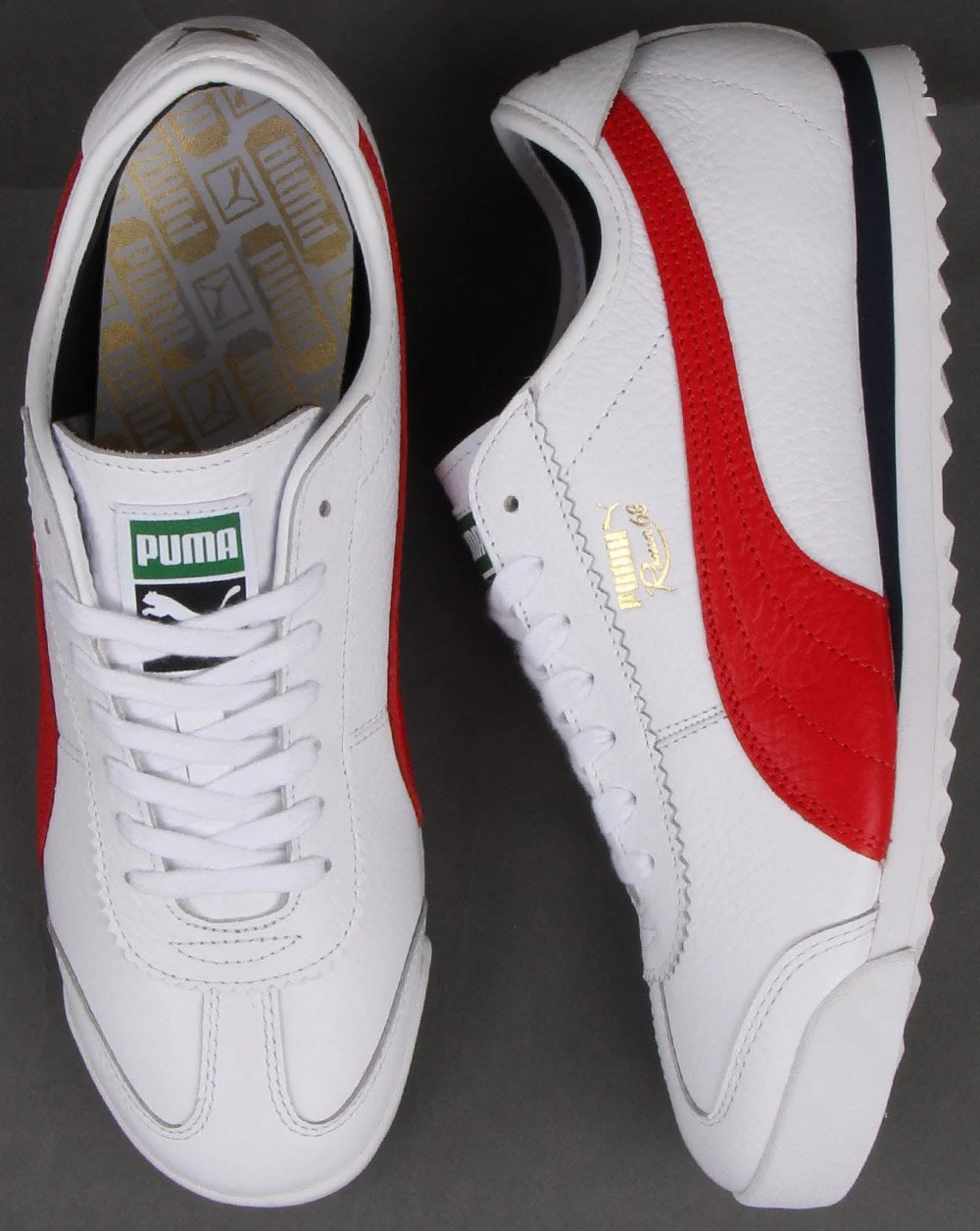 Puma Roma 68 Vintage Trainers White/Red - Image 2