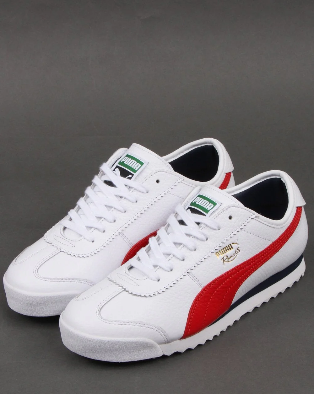 Puma Roma 68 Vintage Trainers White/Red - Image 3