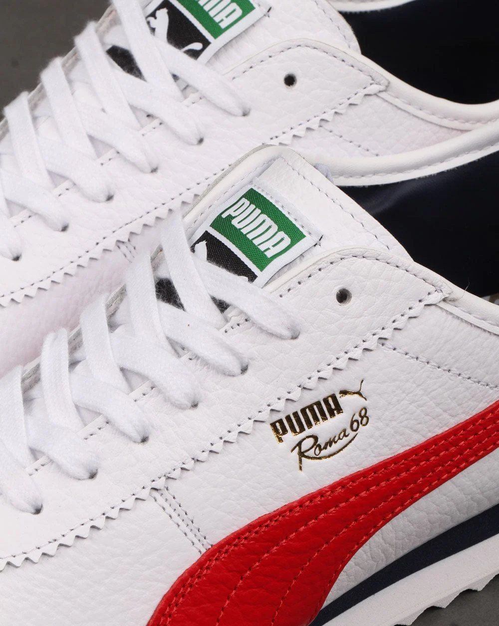 Puma Roma 68 Vintage Trainers White/Red - Image 4