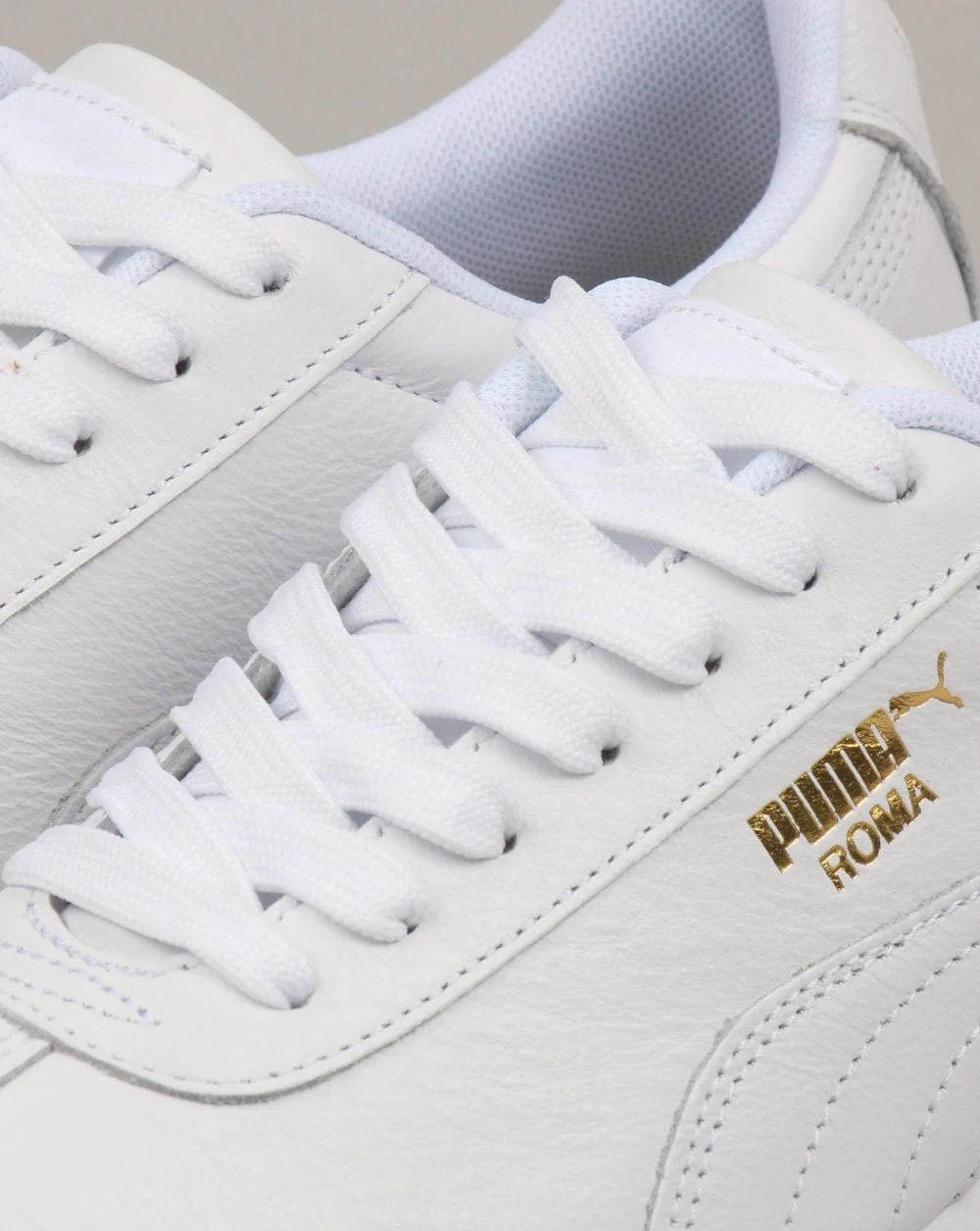 Puma Roma Classic Gum Trainer White/Gold leather - Image 4