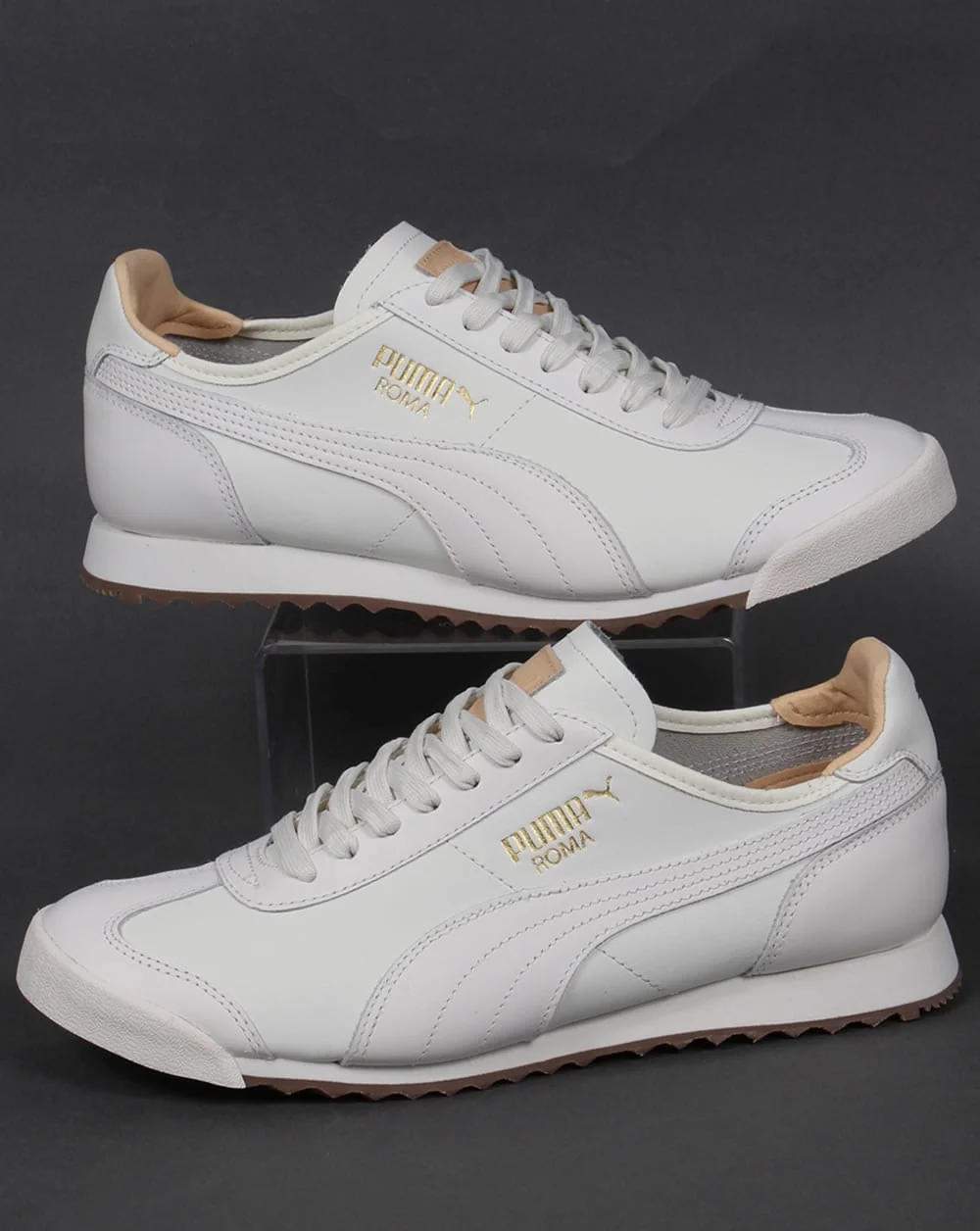 Puma Roma OG Leather Trainers Natural White