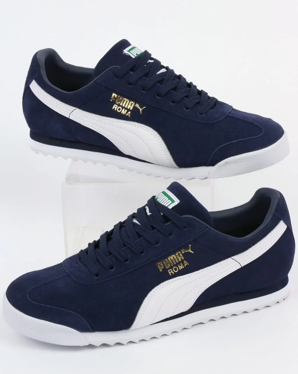 Puma Roma Suede Trainers Peacoat/White